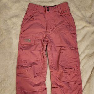 Girls Pink Nortface Ski Pants